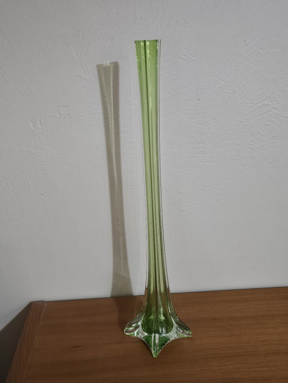 Tall Slender Green Vase